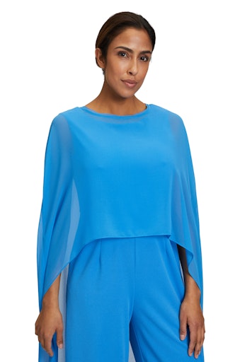 Jurken lange mouw blauw Vera Mont