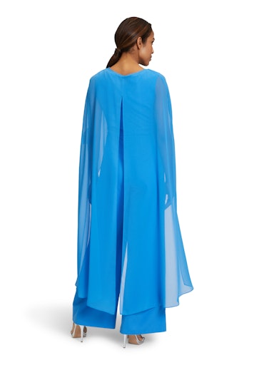 Jurken lange mouw blauw Vera Mont