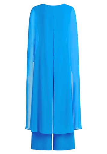 Jurken lange mouw blauw Vera Mont