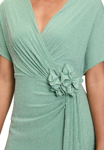 Jurken korte mouw groen Vera Mont