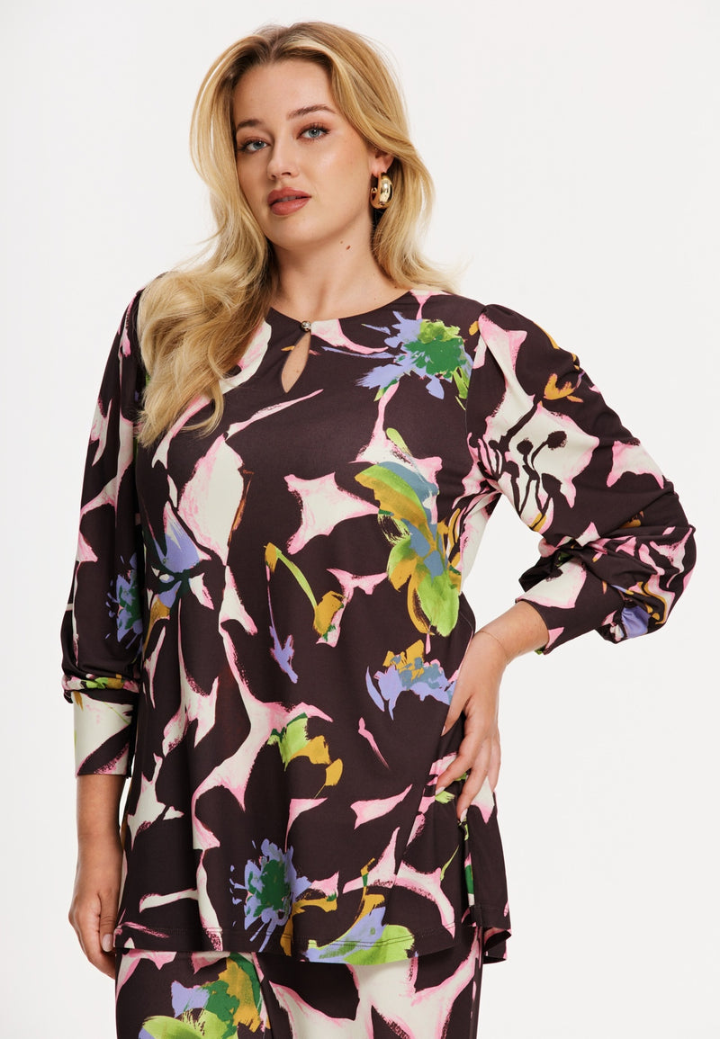 Blouses lange mouw multicolor Yoek