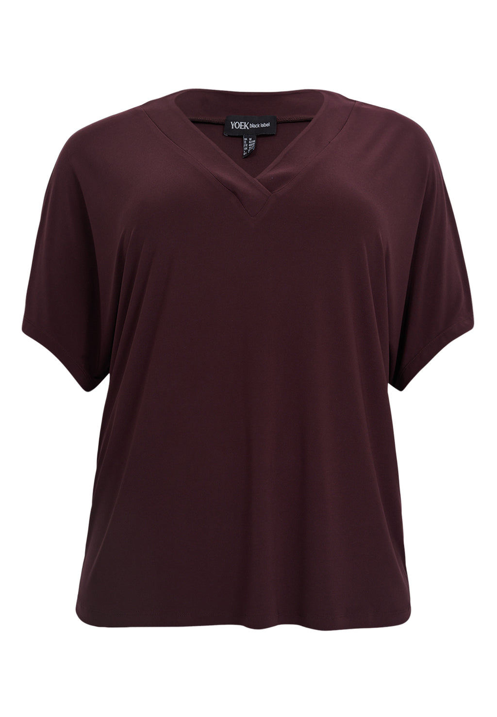 T-shirts korte mouw bordeaux Yoek