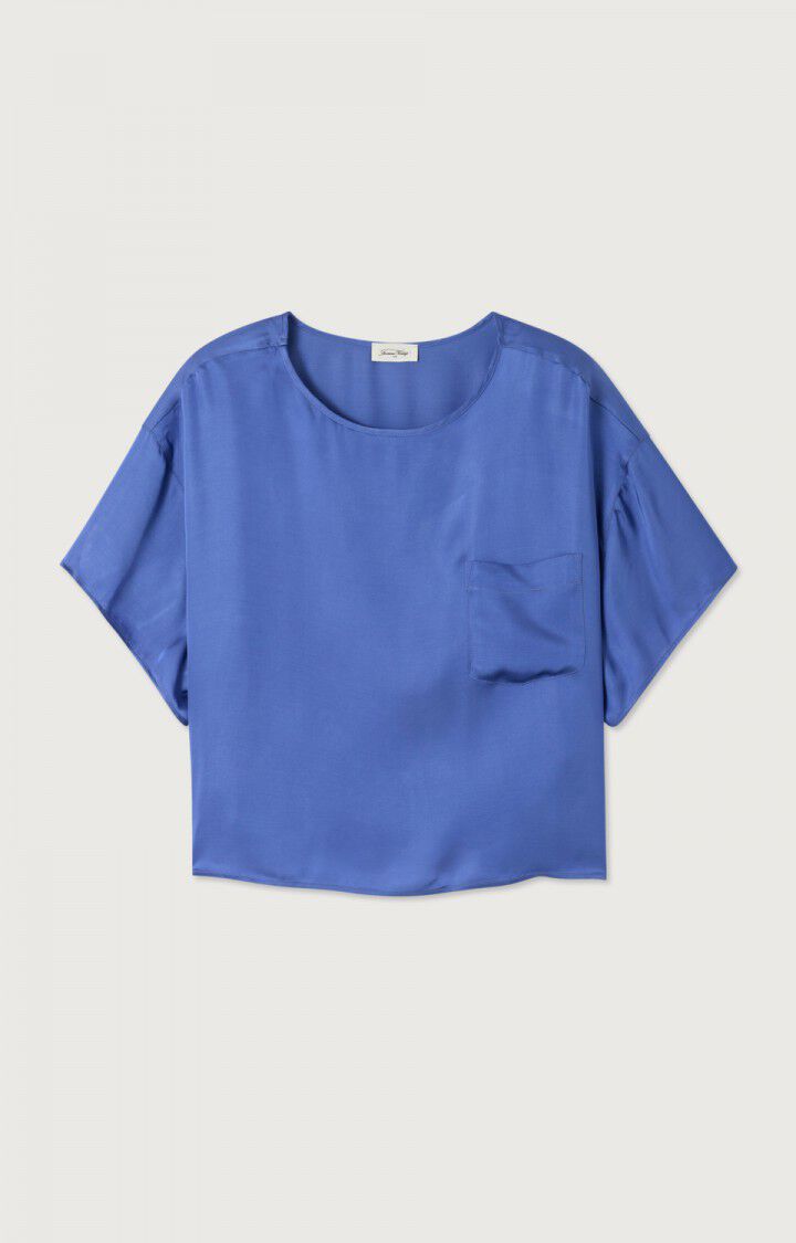 Blouses korte mouw blauw American Vintage