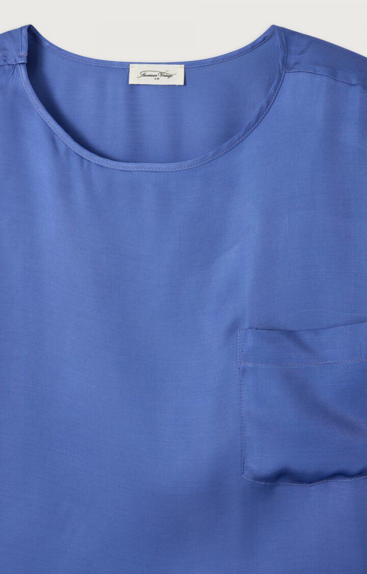 Blouses korte mouw blauw American Vintage