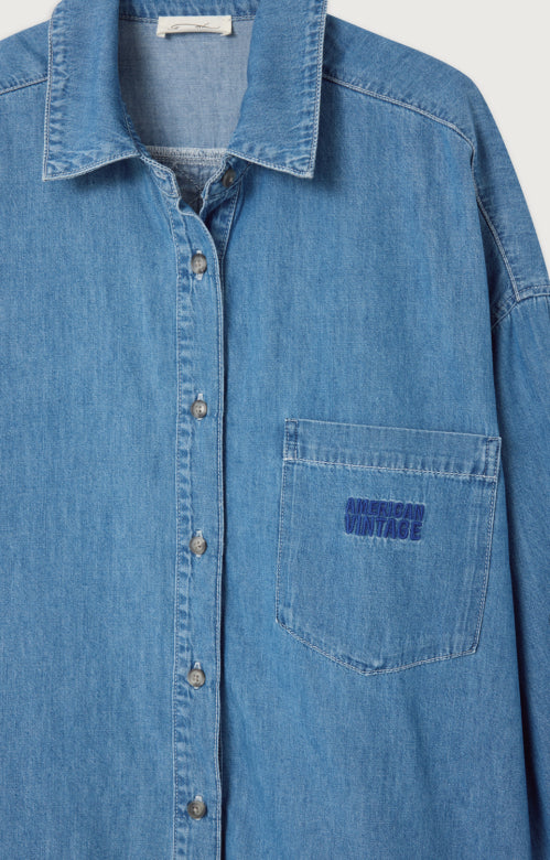 Blouses lange mouw blauw American Vintage