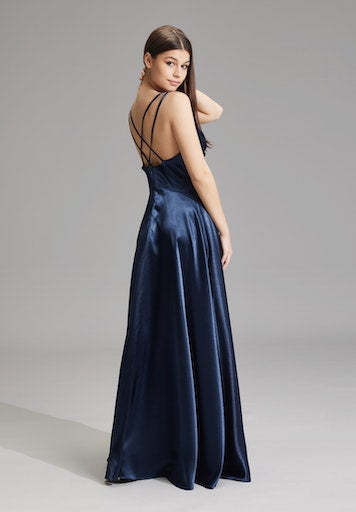 Jurken zonder mouw navy SWING