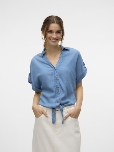 Blouses korte mouw blauw VERO MODA