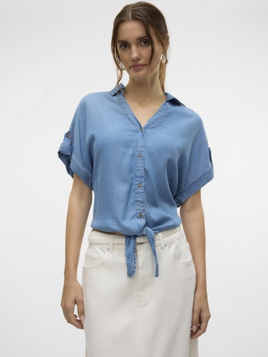 Blouses korte mouw blauw VERO MODA