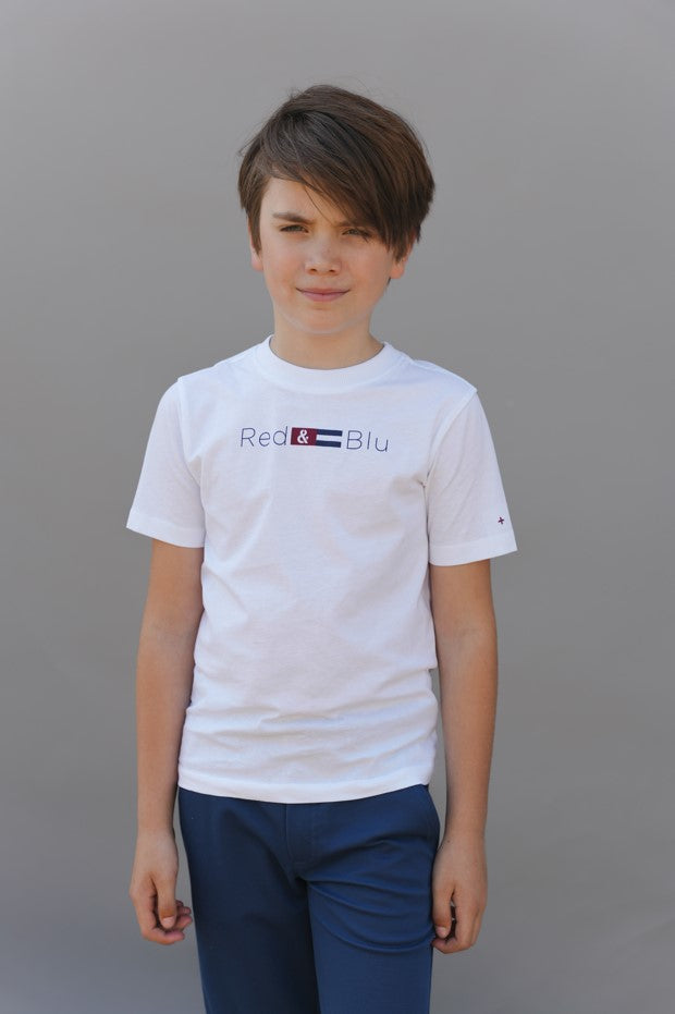 T-shirts korte mouw wit Red + Blu