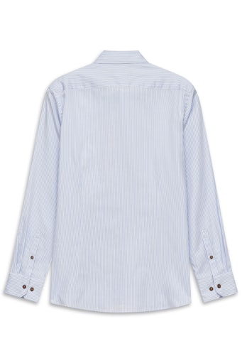 Hemden lange mouw blauw Bugatti