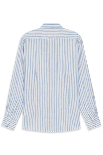Hemden lange mouw blauw Bugatti