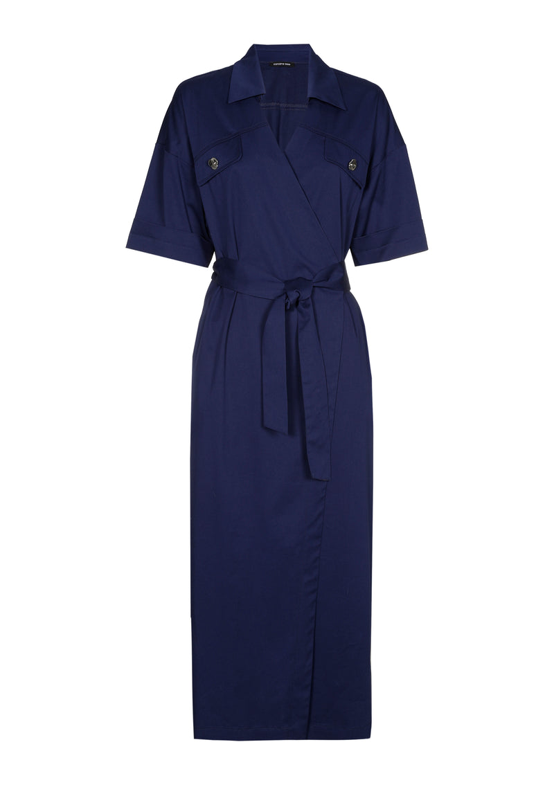 Jurken korte mouw blauw Caroline Biss