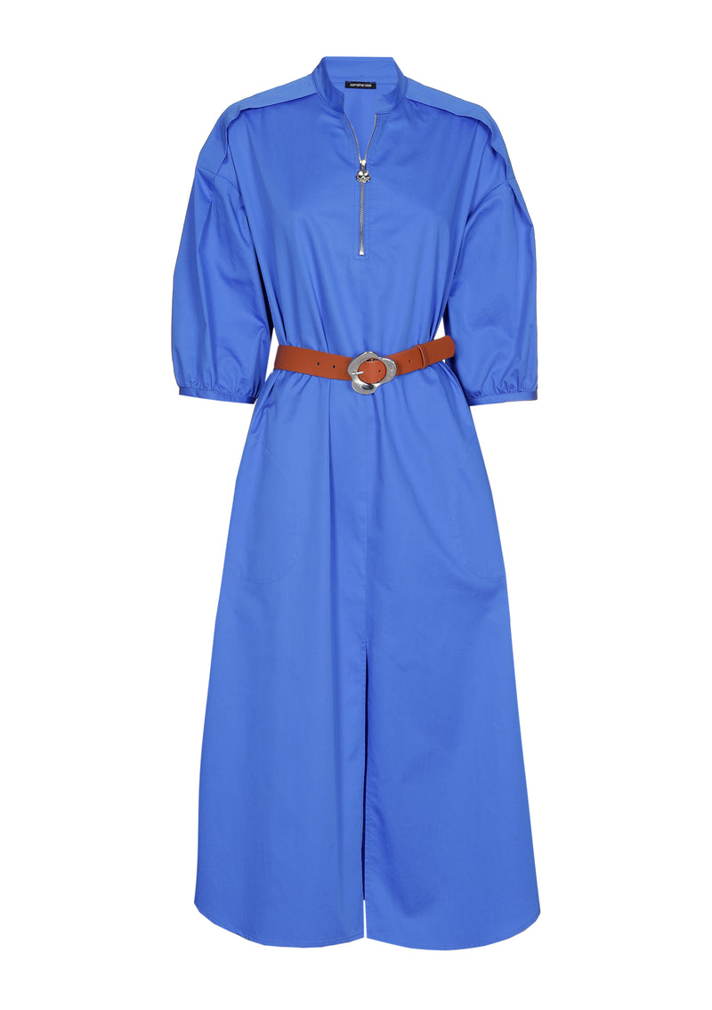 Jurken lange mouw blauw Caroline Biss