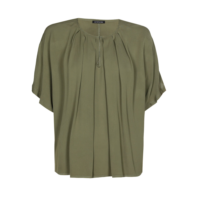 Blouses korte mouw groen Caroline Biss