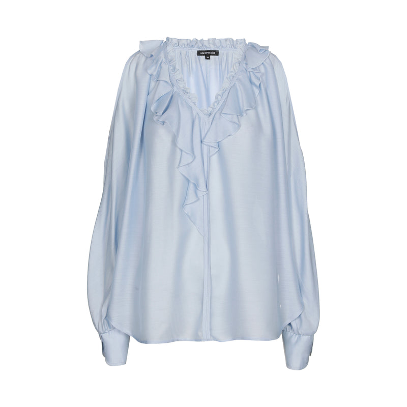 Blouses lange mouw blauw Caroline Biss