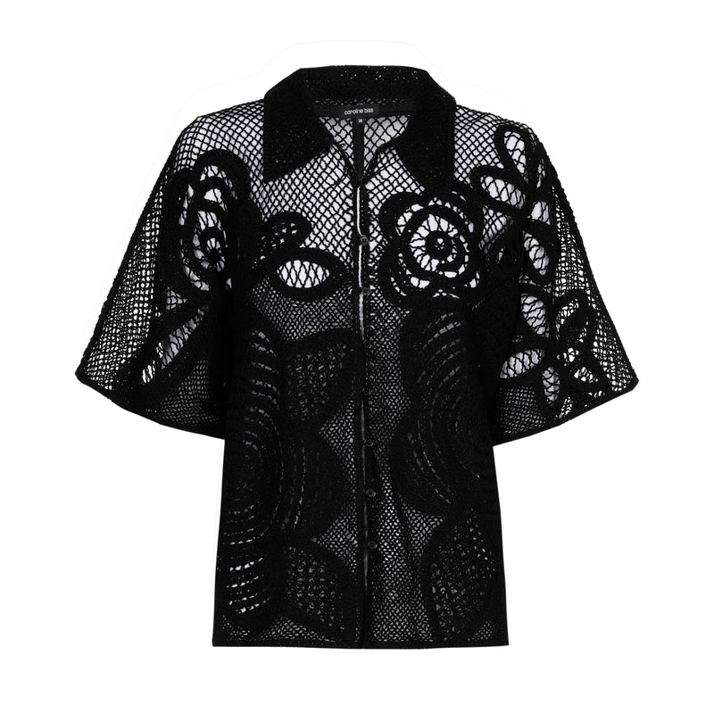 Blouses korte mouw zwart Caroline Biss