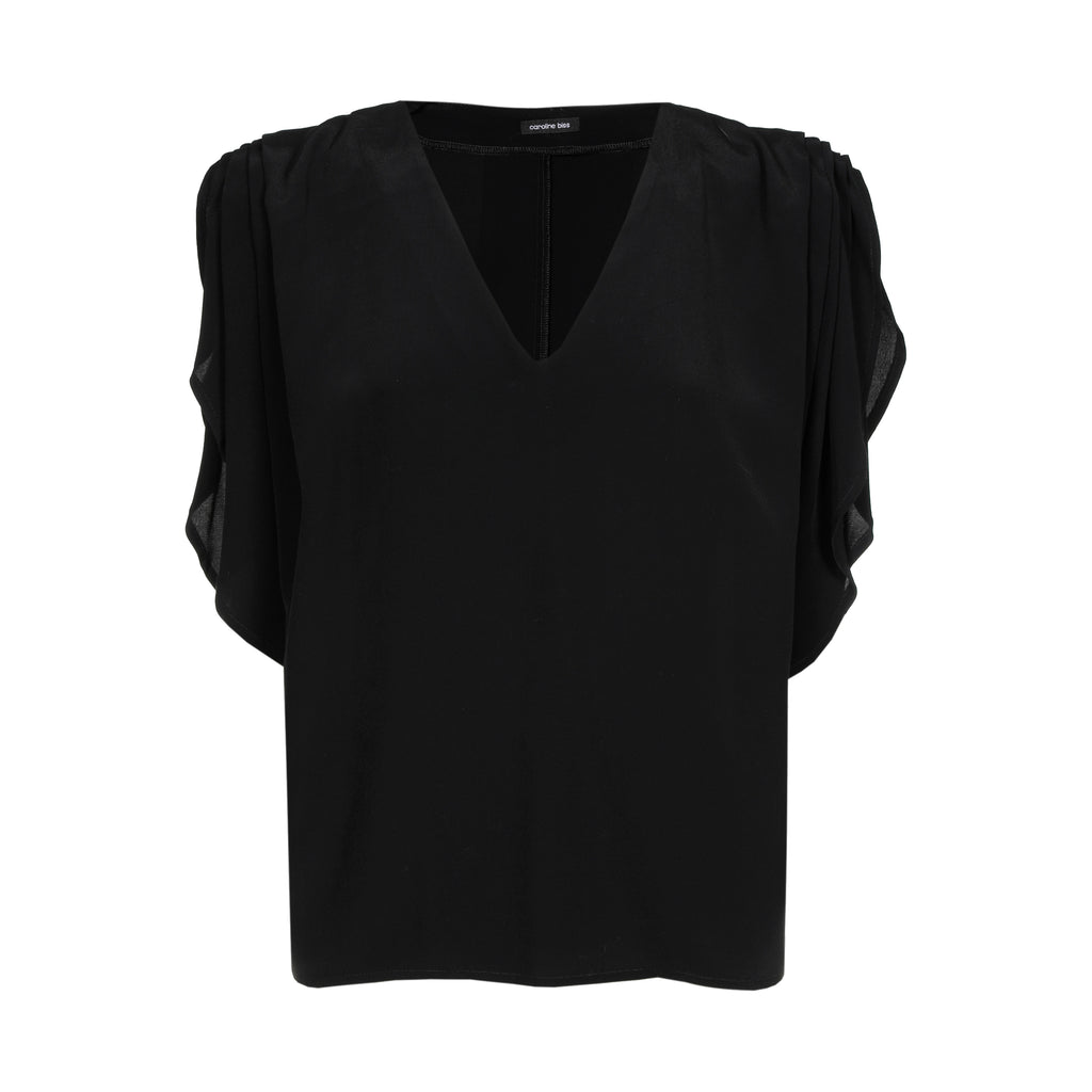 Blouses korte mouw zwart Caroline Biss