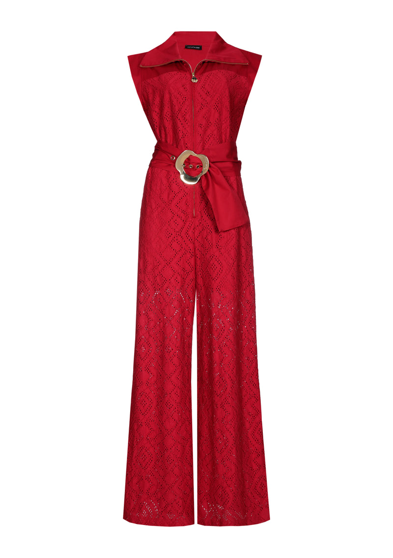 Jumpsuits zonder mouw rood Caroline Biss