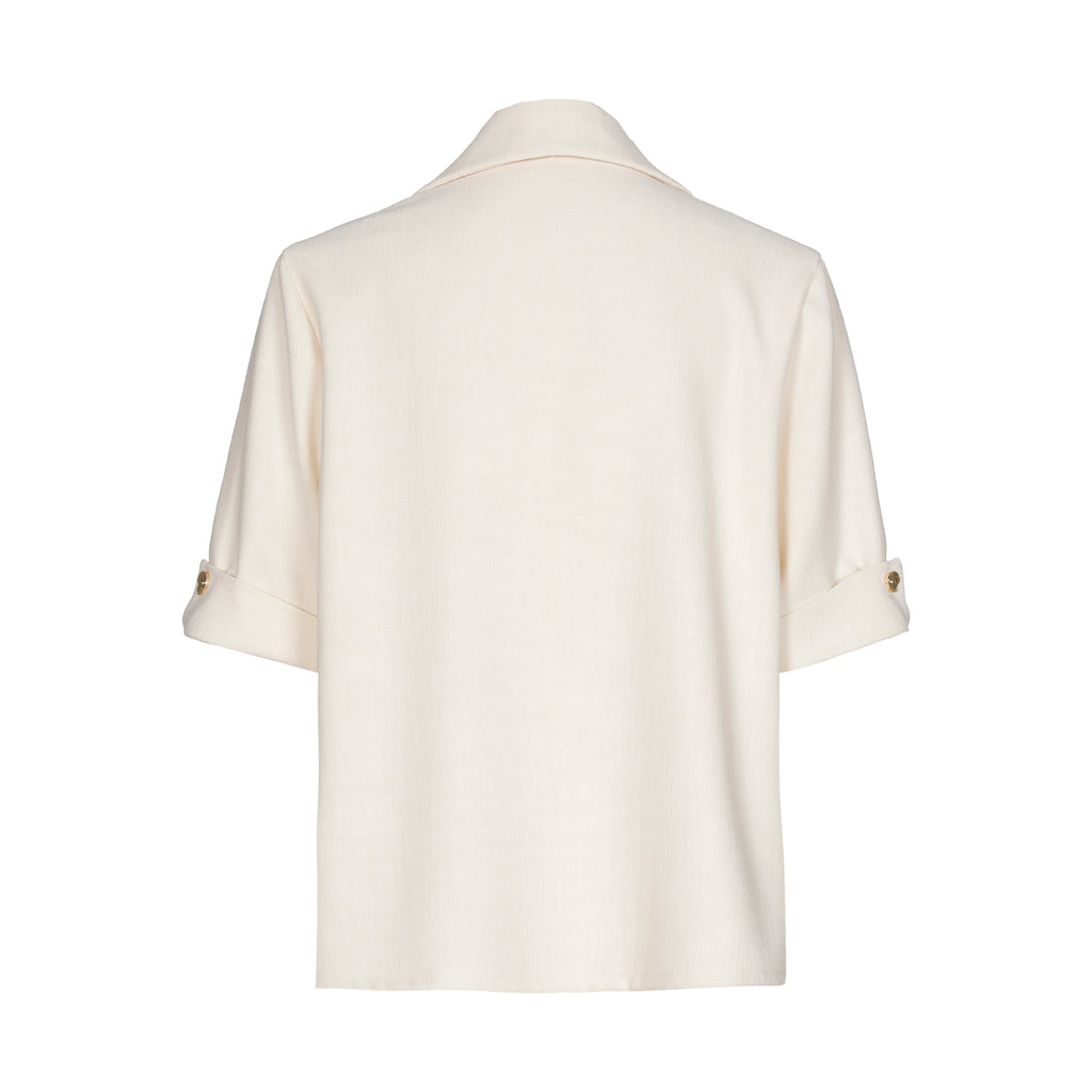 Blouses korte mouw beige Caroline Biss