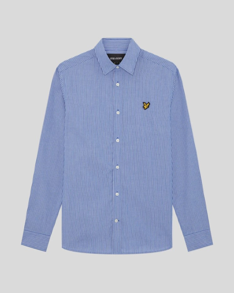 Hemden lange mouw blauw Lyle & Scott