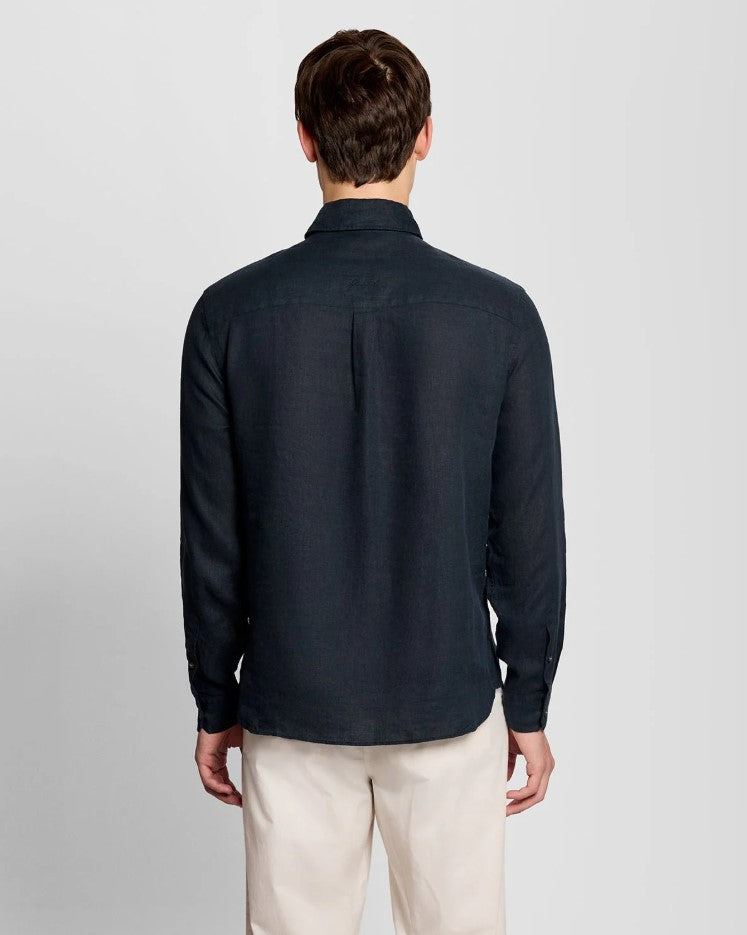 Hemden lange mouw grijs Lyle & Scott