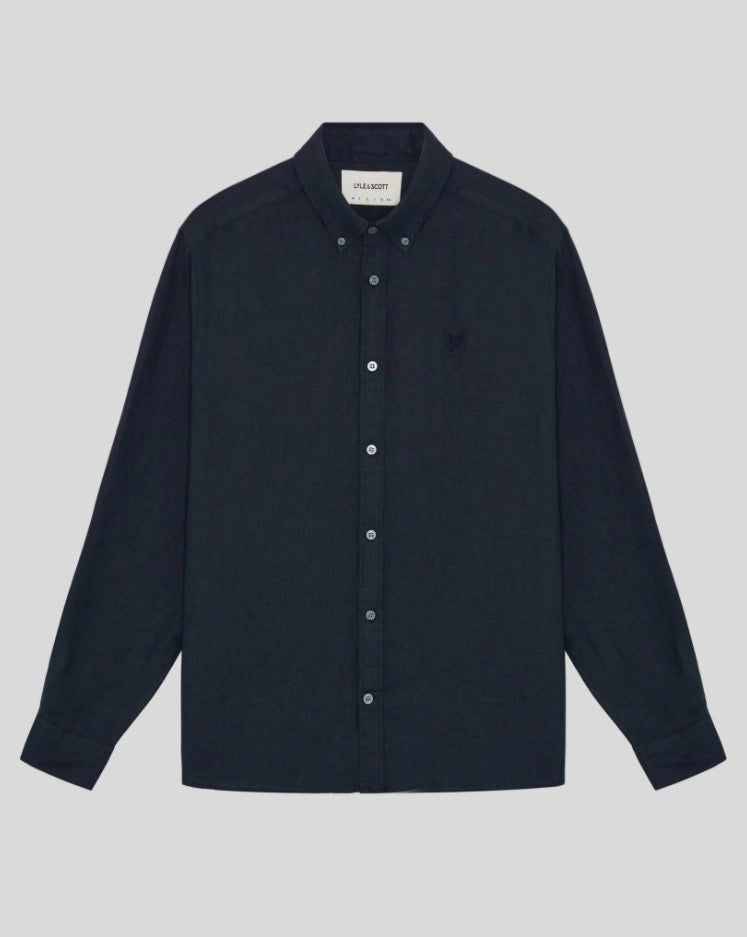 Hemden lange mouw grijs Lyle & Scott