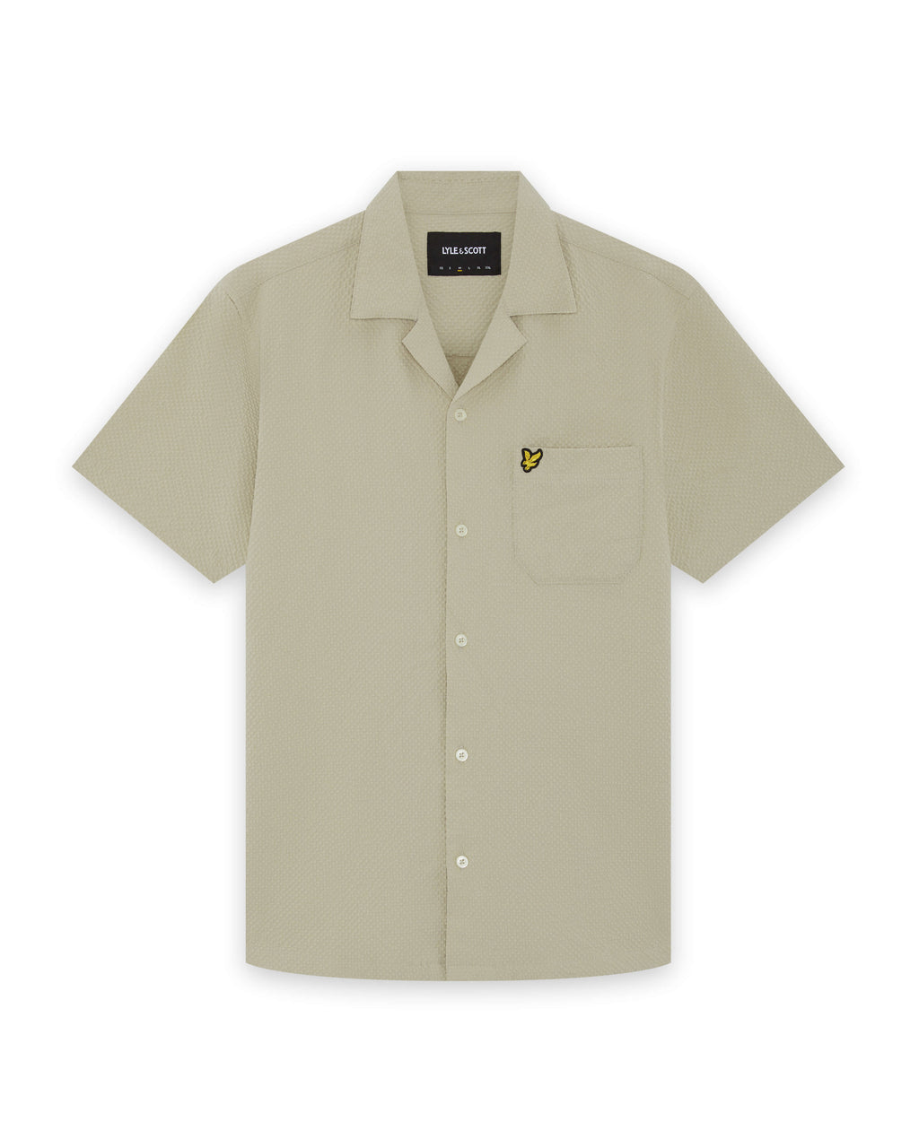 Hemden korte mouw beige Lyle & Scott