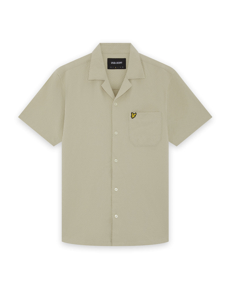 Hemden korte mouw beige Lyle & Scott