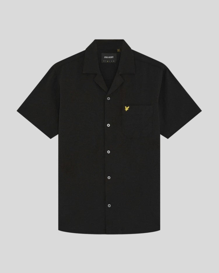 Hemden korte mouw zwart Lyle & Scott