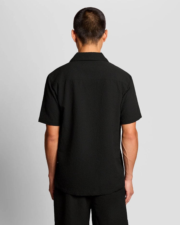 Hemden korte mouw zwart Lyle & Scott