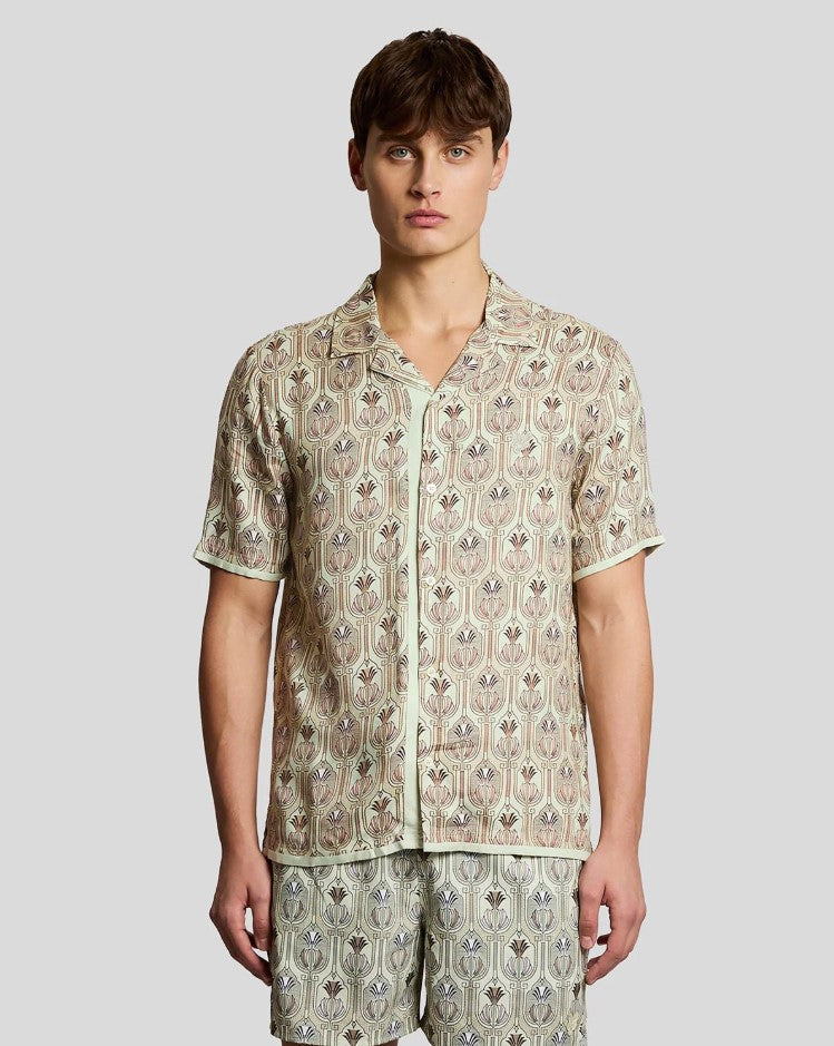 Hemden korte mouw groen Lyle & Scott