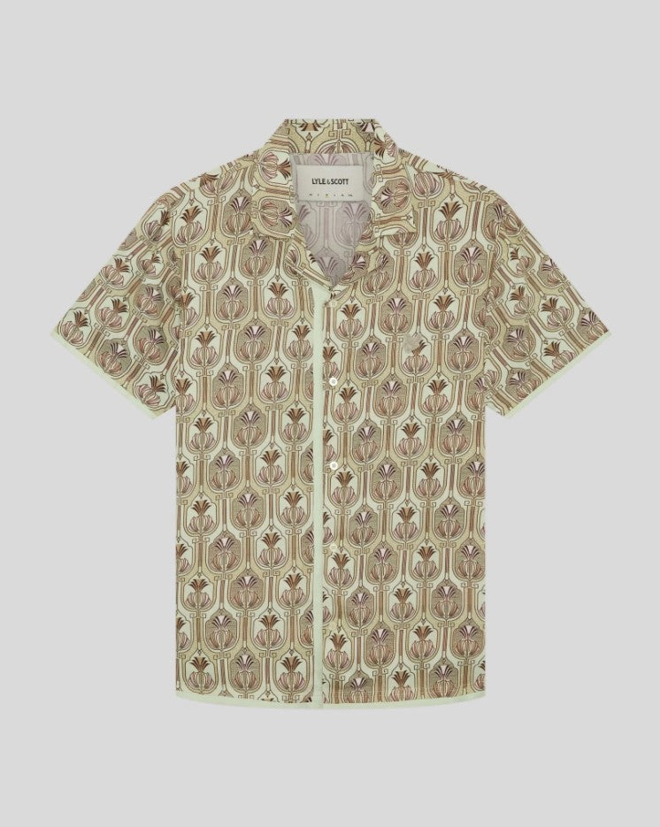 Hemden korte mouw groen Lyle & Scott