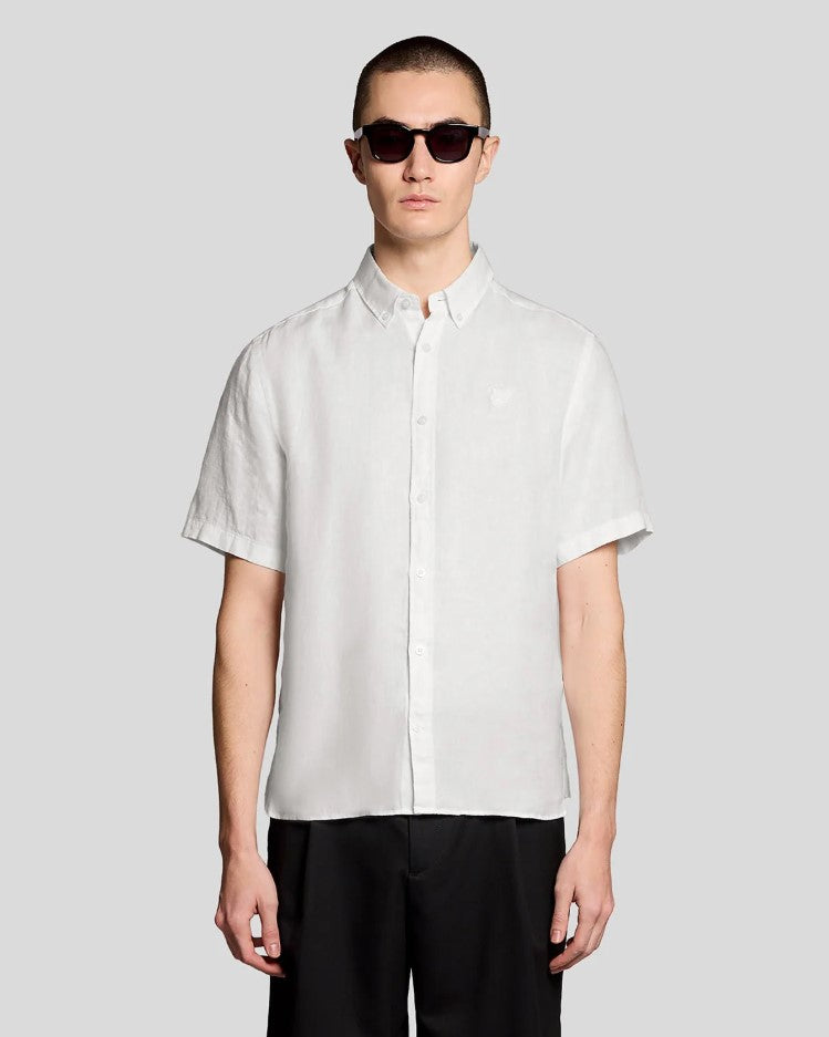 Hemden korte mouw wit Lyle & Scott