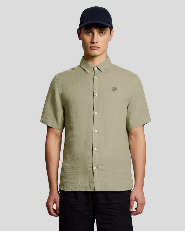 Hemden korte mouw groen Lyle & Scott