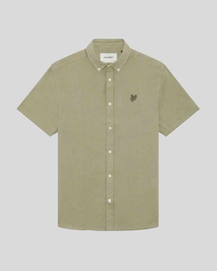 Hemden korte mouw groen Lyle & Scott
