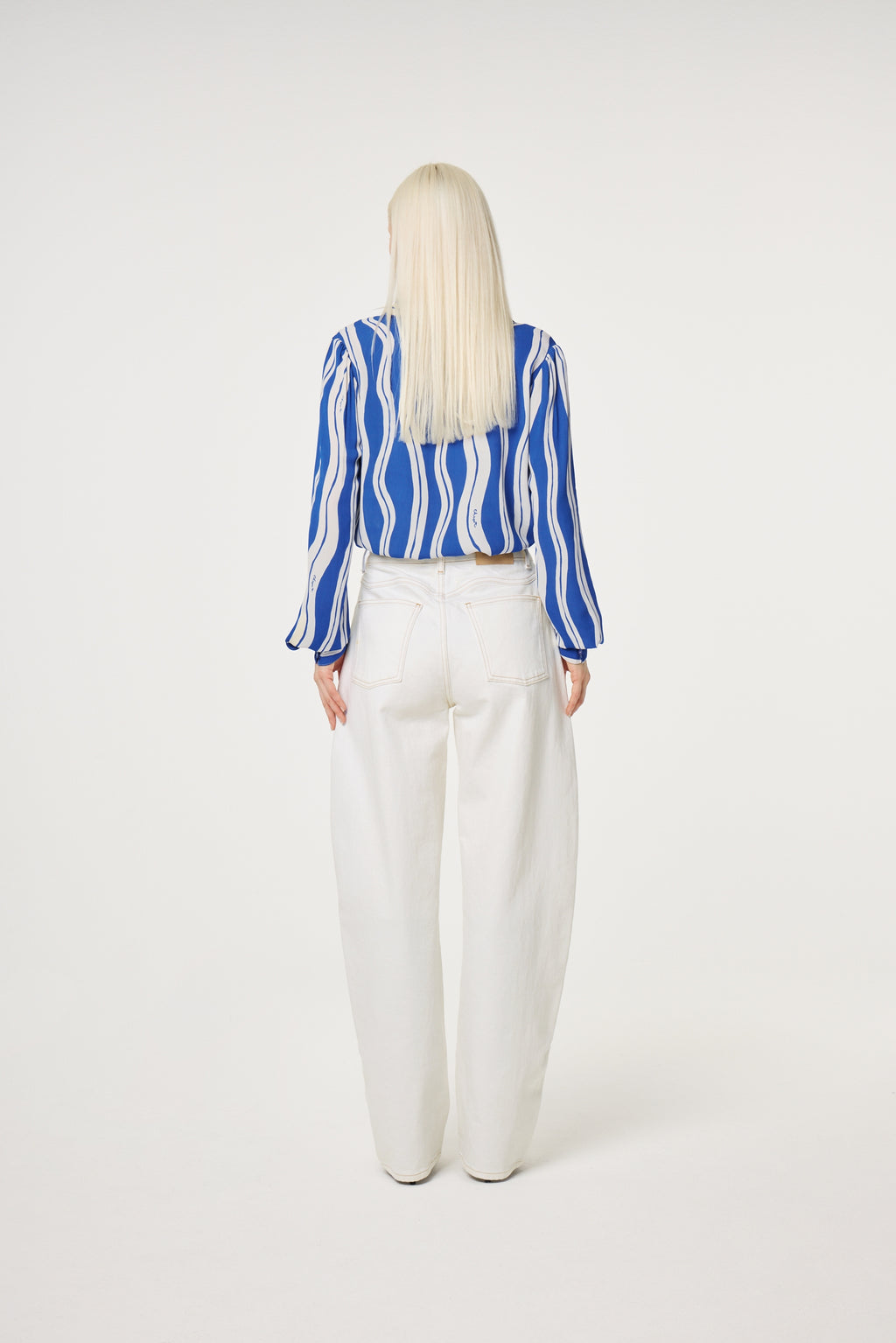 Blouses lange mouw blauw Fabienne Chapot