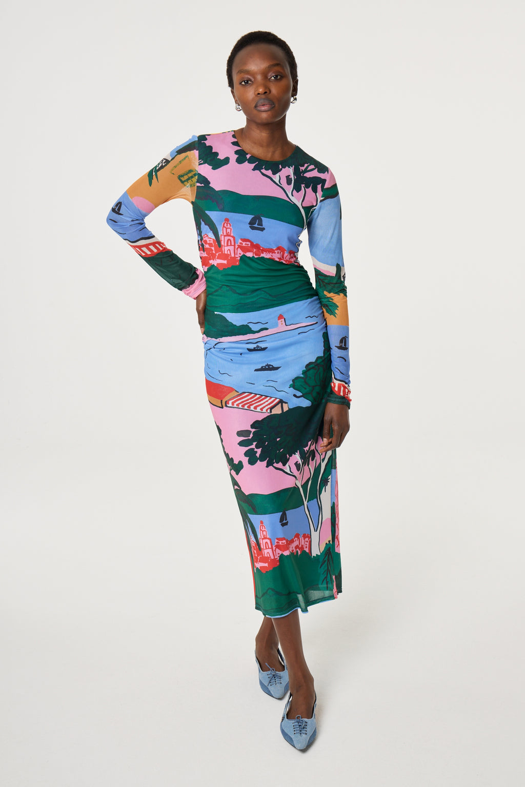 Jurken lange mouw multicolor Fabienne Chapot