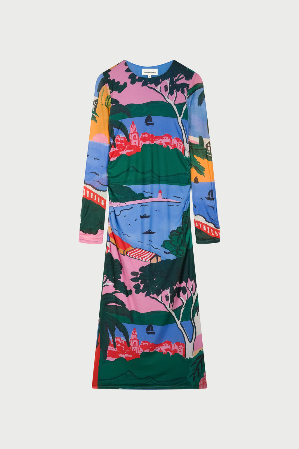 Jurken lange mouw multicolor Fabienne Chapot