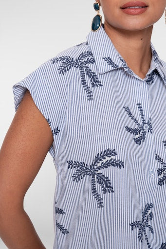 Tops blauw Geisha