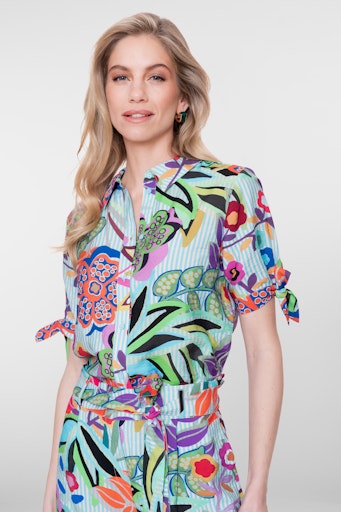 Blouses korte mouw multicolor Geisha