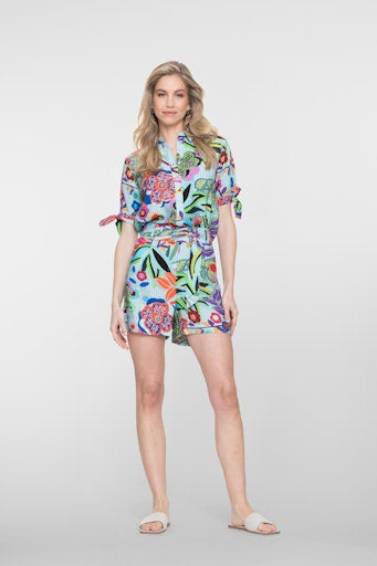 Blouses korte mouw multicolor Geisha