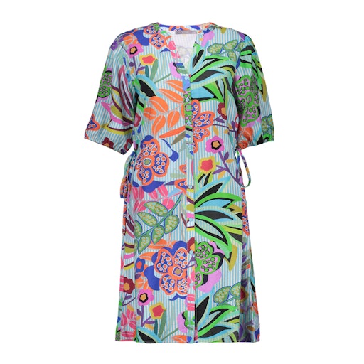 Jurken korte mouw multicolor Geisha