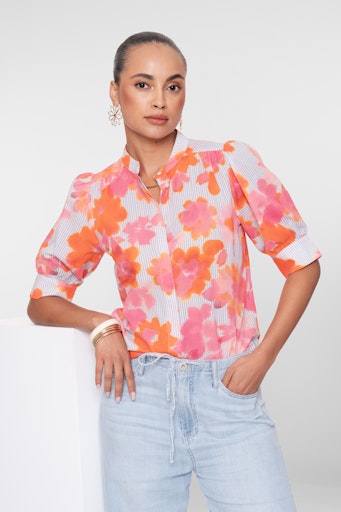 Blouses korte mouw multicolor Geisha