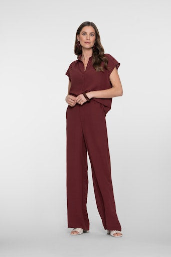 Blouses korte mouw rood Geisha