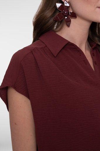 Blouses korte mouw rood Geisha