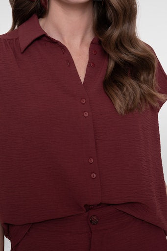 Blouses korte mouw rood Geisha