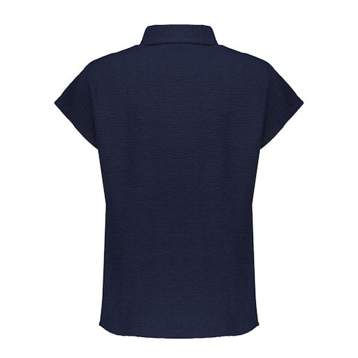 Blouses korte mouw navy Geisha