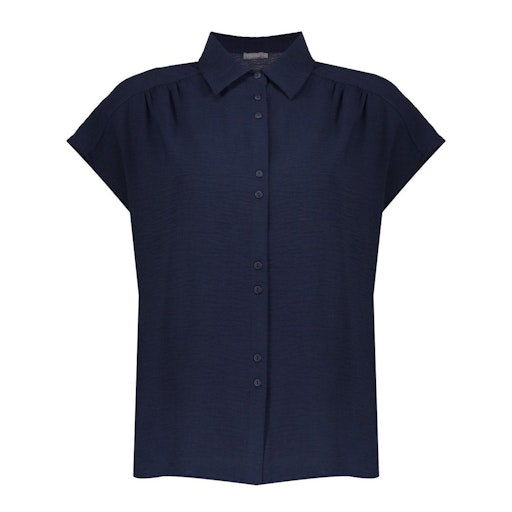 Blouses korte mouw navy Geisha