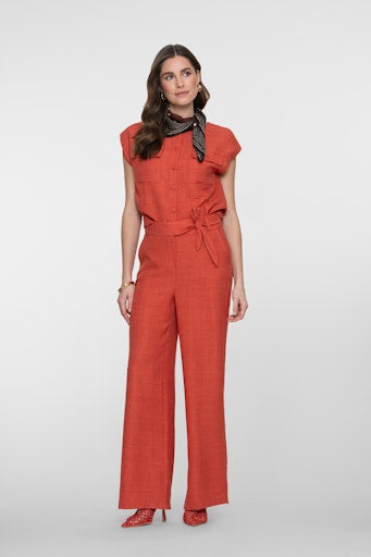 Blouses korte mouw oranje Geisha