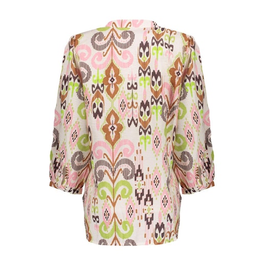 Blouses korte mouw beige Geisha